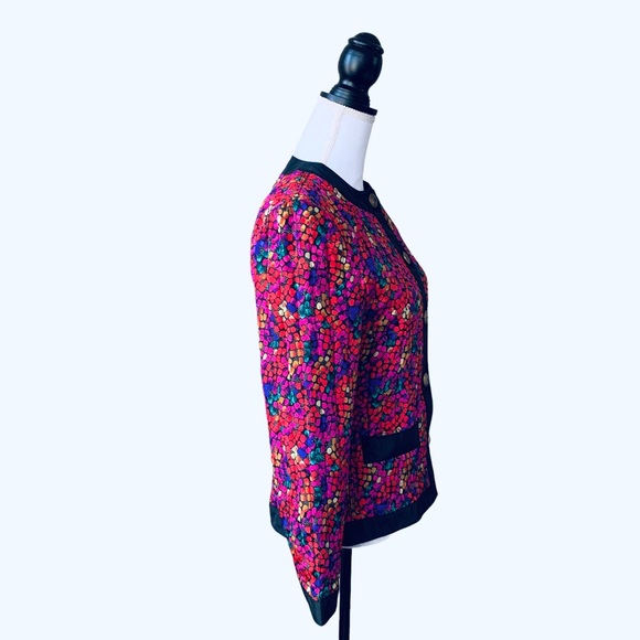 VINTAGE HOWARD WOLF MULTICOLOR QUILTED BLAZER - Picture 2 of 15